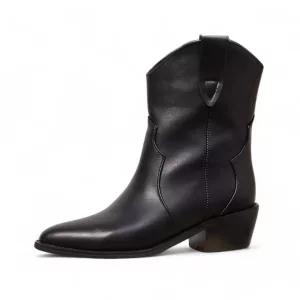 Cowboy-Stiefeletten, Western-Stiefeletten, spitz zulaufende Stiefel, Schlupfstiefeletten